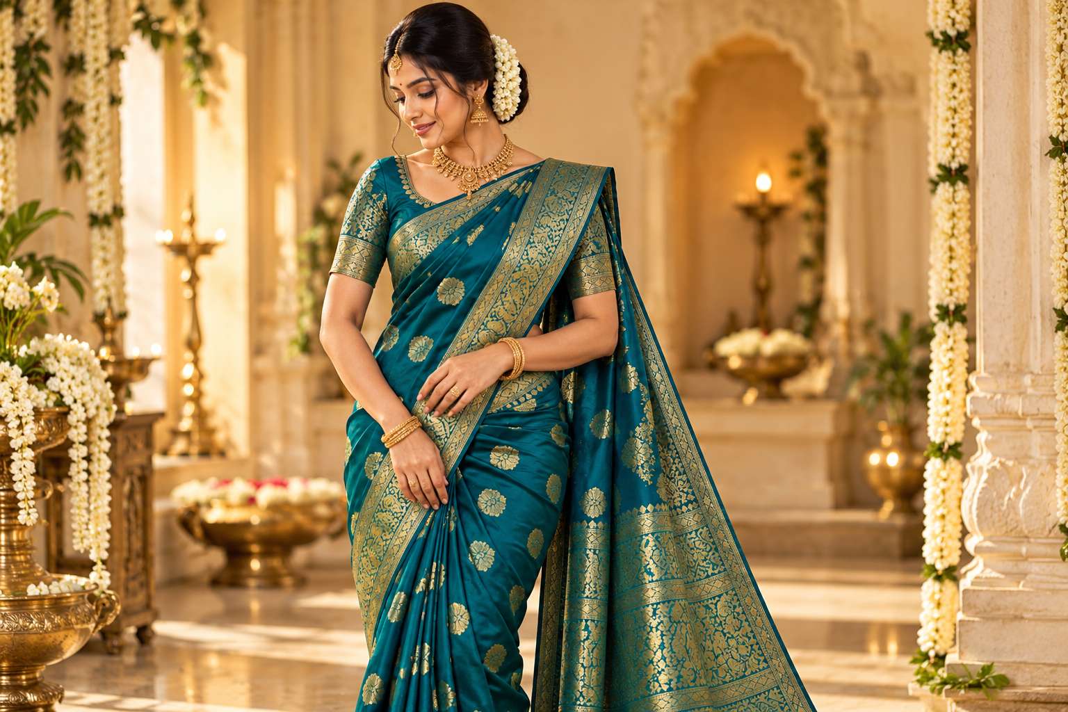 Classical Nivi Saree Drape